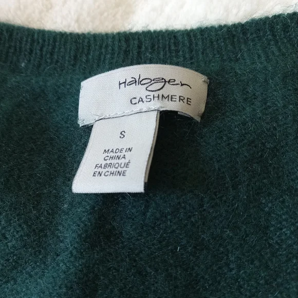 Halogen Cashmere Forest Green Sweater - Picture 3 of 3